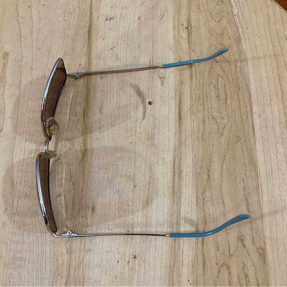 Gucci Vintage 70s Sunglasses Silver Plated Blue Authentic Sz 58-11-135 2204 Y2K - Picture 15 of 16